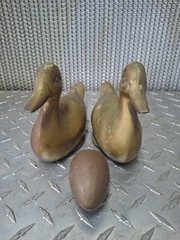 Vintage 2 Ducks And With Solid Egg Brass Duck Decor And Figurine Malaysia
