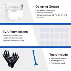 Washing Machine Damping Grease 3.5 Oz (100g) with 16 Foam Inserts for Suspension