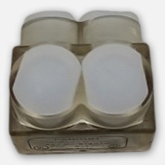NEW BOX OF 2 PANDUIT PCSB2/0-2S-6 CLEAR INSULATED ALUMINUM CONNECTOR