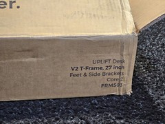 Uplift Desk FRM503B V2 2-Leg Standing Desk Frame Feet & Side Brackets T27 Black
