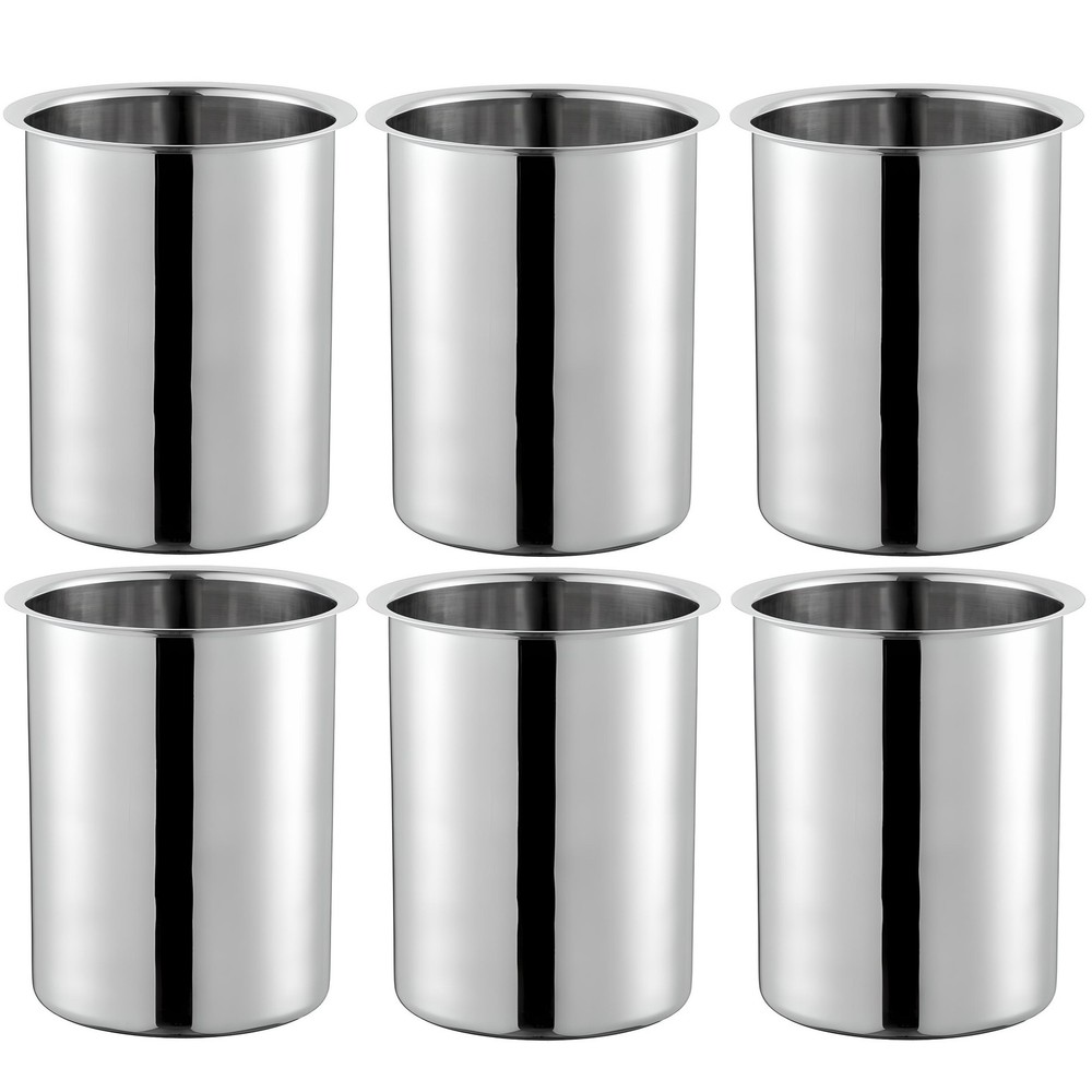 OCS Parts 6-Pack 2 Quart Stainless Steel Bain Marie Pots | 6-3/4″ x 4-3/8″