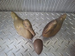 Vintage 2 Ducks And With Solid Egg Brass Duck Decor And Figurine Malaysia