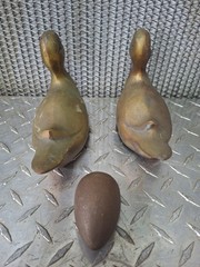 Vintage 2 Ducks And With Solid Egg Brass Duck Decor And Figurine Malaysia